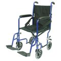 Karman Healthcare Karman Healthcare LT-2017-BL Transport Wheelchair-Blue LT-2017-BL